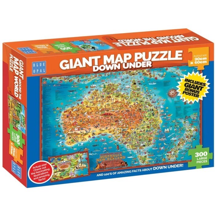 Blue Opal Down Under Giant Map 300pc (8088878481634)