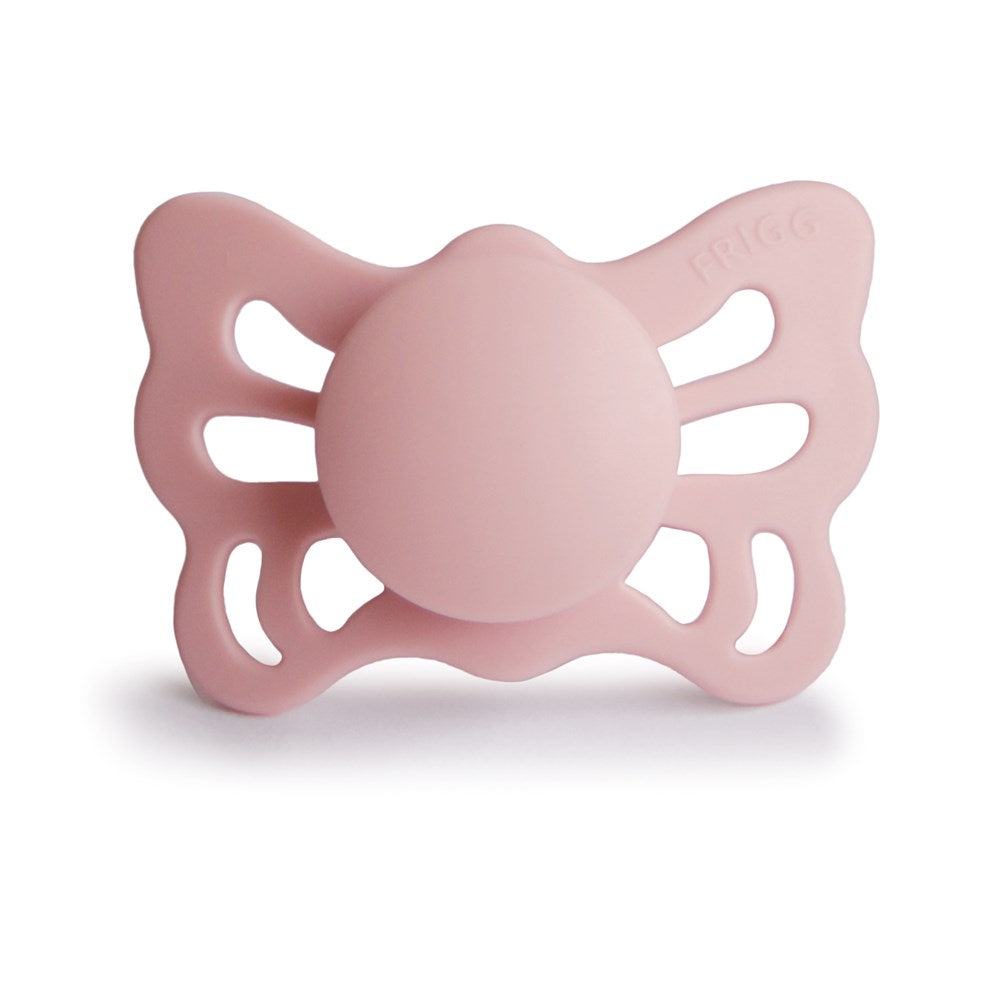 FRIGG Anatomical Butterfly Silicone Pacifier (Baby Pink) Size 1 (8030182310114)