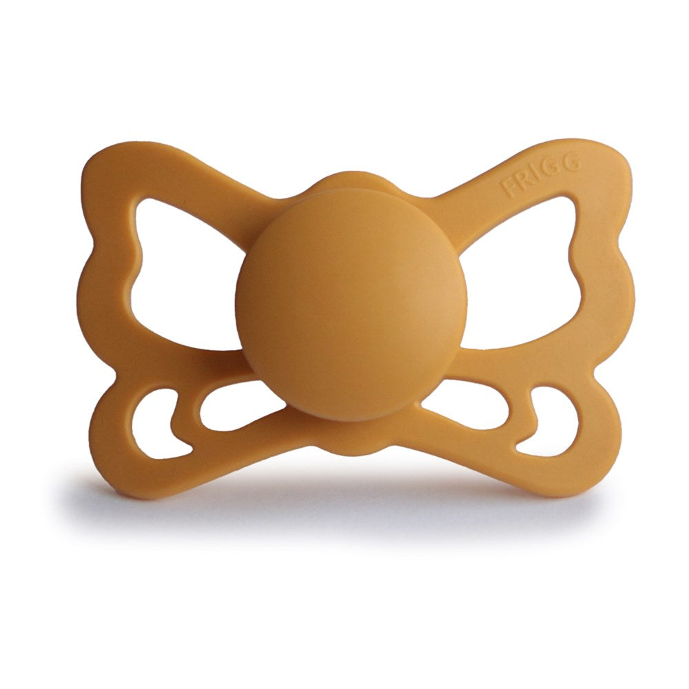 FRIGG Anatomical Butterfly Silicone Pacifier (Honey Gold) Size 2 (8030182539490)