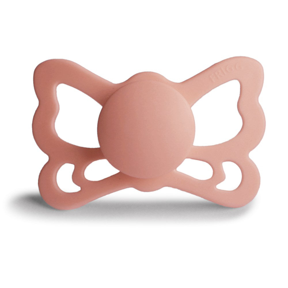FRIGG Anatomical Butterfly Silicone Pacifier (Peach) Size 2 (8030182605026)