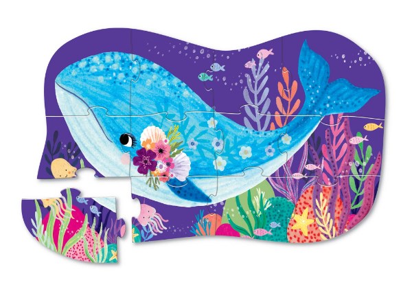 Crocodile Creek 12pc Mini Puzzle Whale Wonder (8264106115298)