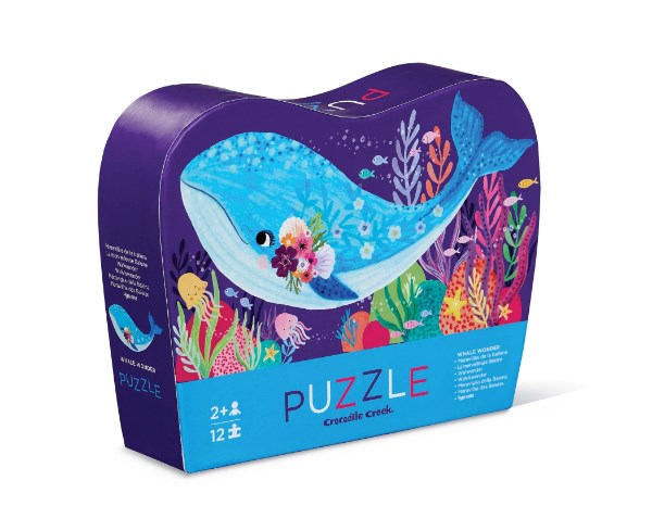 Crocodile Creek 12pc Mini Puzzle Whale Wonder (8264106115298)