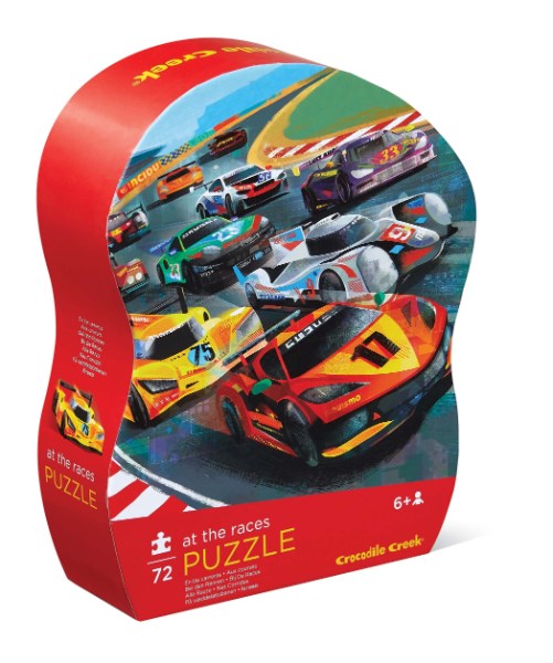 xCrocodile Creek 72pc Jr. Shaped Box Puzzle At The Races (8264105853154)