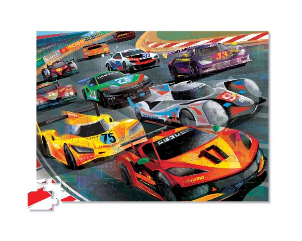 xCrocodile Creek 72pc Jr. Shaped Box Puzzle At The Races (8264105853154)
