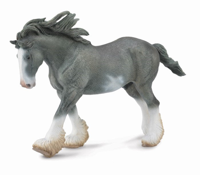CollectA Clydesdale Stallion Black Sabino Roan Figurine XL (7726502183138)