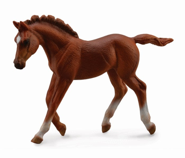 CollectA Thoroughbred Foal Walking Chestnut Figurine M (8262279135458)