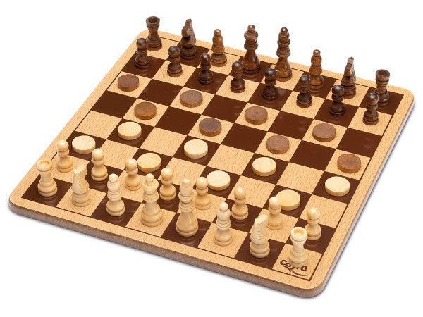 Cayro Games Chess and Draughts - Metal Box (7765297791202)
