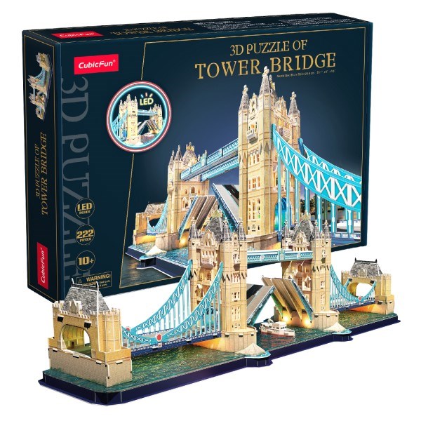 CubicFun - London's Tower Bridge w/LED Lights 3D Puzzle (7813026545890)