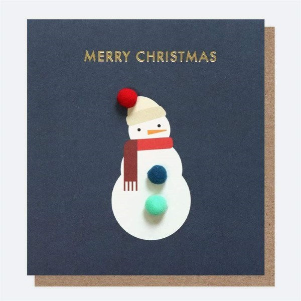 Christmas Pom Pom Card- Snowman (8149903507682)