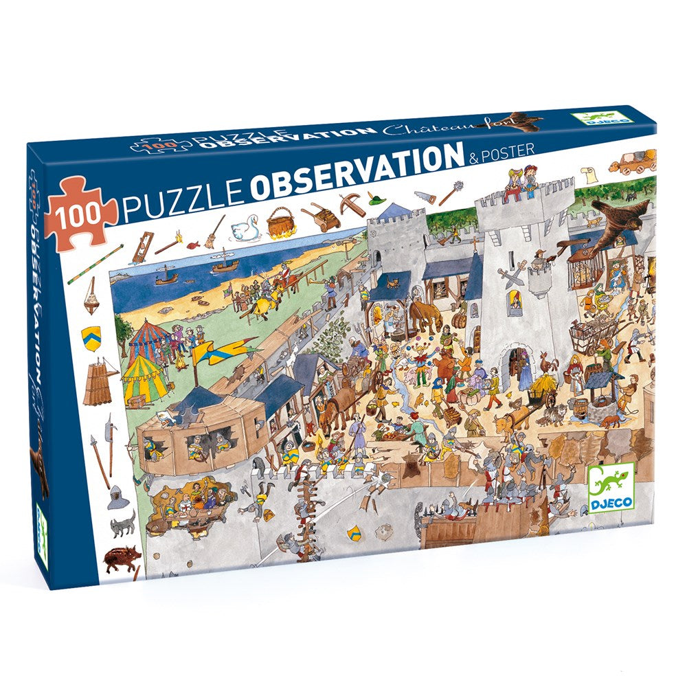 Djeco Puzzle - Fortified Castle 100 pcs (8303257387234)