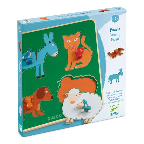 xDjeco Family Farm Wooden Puzzle (6906319306934)