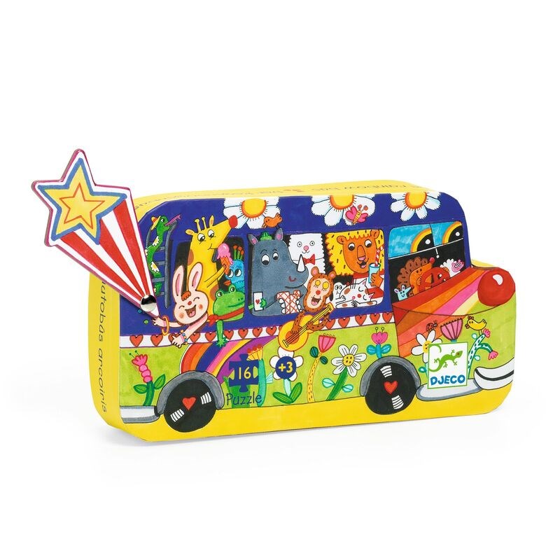 Djeco The Rainbow Bus Puzzle 16pc (7875454238946)