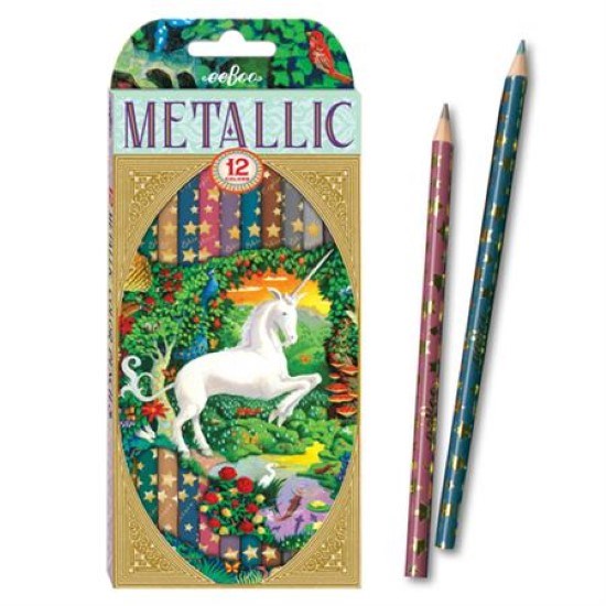 EeBoo Metallic 12 Pencils Unicorn (8264133673186)