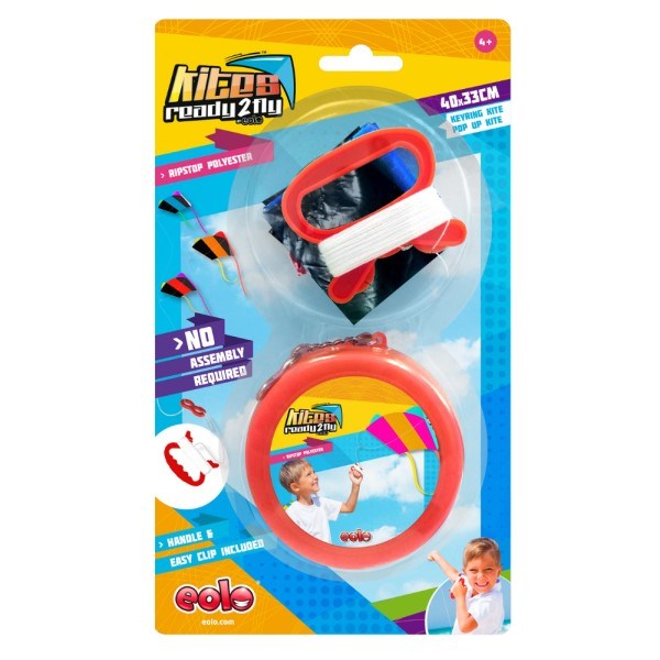Eolo Kites Ready 2 Fly - Keyring Polyester Pocket Kite 40x33cm (8062314676450)