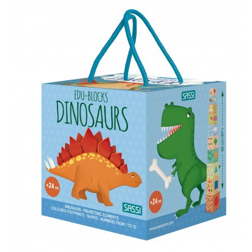Sassi Junior Dinosaur Edu Blocks and Book (7671980425442)