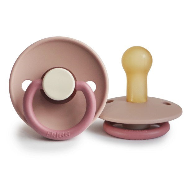 Frigg Classic Natural Latex Pacifier Color Block (Peony) - Size 2 (7687391379682)