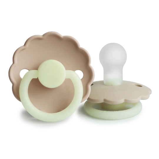 Frigg Pacifier Daisy Croissant Night Silicone Size 1 (8015159165154)