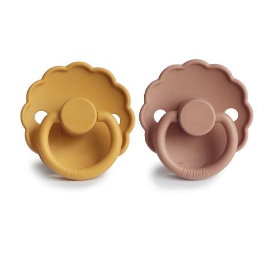 Frigg Daisy Pacifier Honey Gold/Rose Gold Silicone Size 1 (7938626683106)