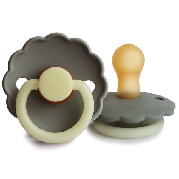 Frigg Pacifier Daisy Portobello Night Latex Size 1 (7506546852066)