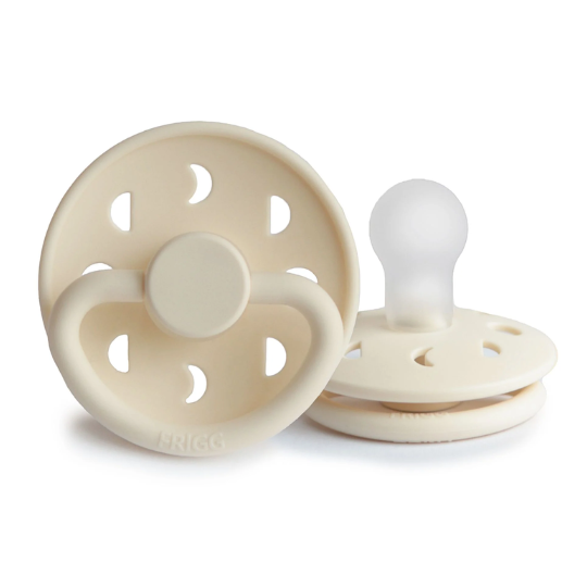 Frigg Pacifier Moon Phase Cream -Silicone Size 2 (7938619080930)