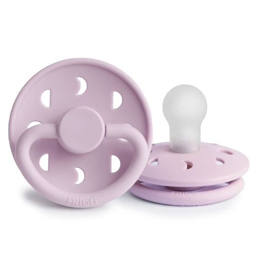 Frigg Pacifier Moon Phase Soft Lilac -Silicone Size 1 (7938619736290)