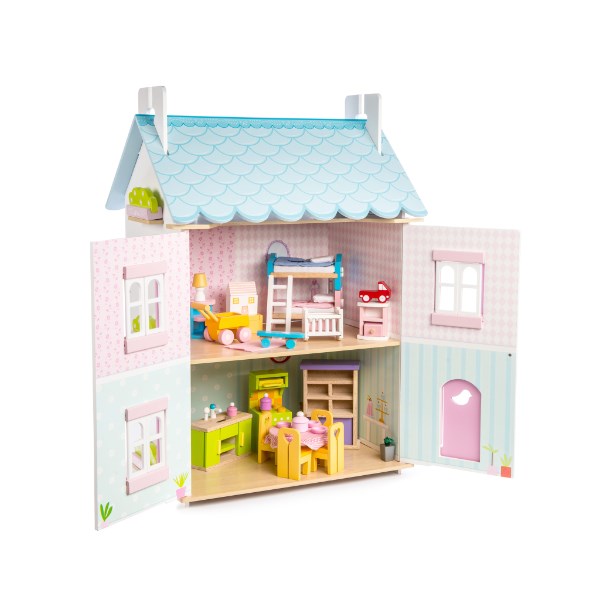 Le Toy Van Blue Bird Cottage w Furniture (7935906775266)