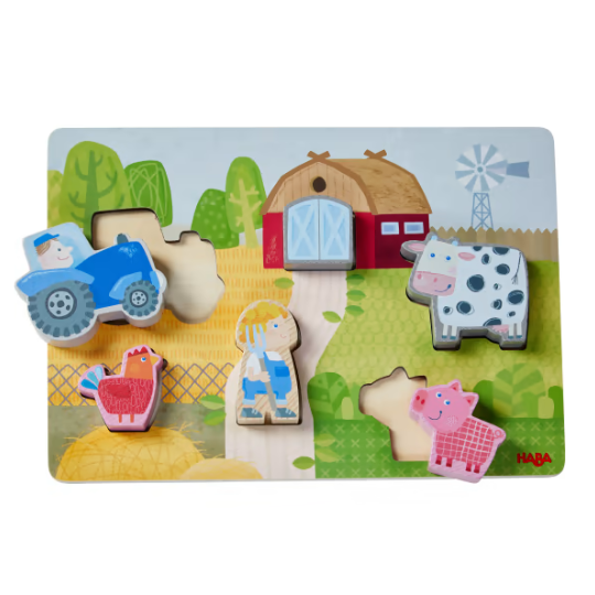 HABA Wooden puzzle On the Farm (7933270786274)