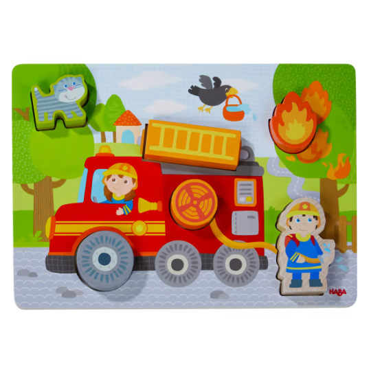 HABA Wooden puzzle Fire Engine (7933271146722)