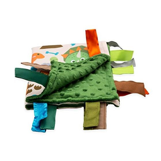 Baby Jack 35x45 Dino Learning Lovey with Ribbon Tags (8237396754658)
