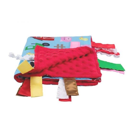 Baby Jack 35x45 Farm Learning Lovey with Ribbon Tags (8237396885730)
