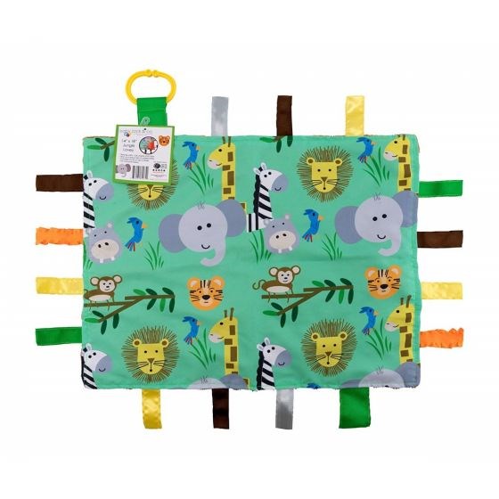 Baby Jack 35x45 Jungle Learning Lovey with Ribbon Tags (8237396951266)