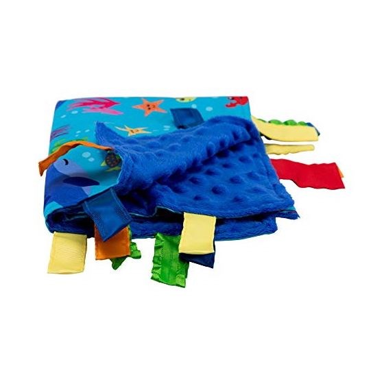Baby Jack 35x45 Ocean Learning Lovey with Ribbon Tags (8237397016802)