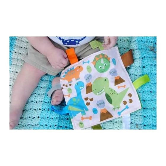 Baby Jack 20x20 Dinosaur Crinkle Sensory Toy (8237397147874)