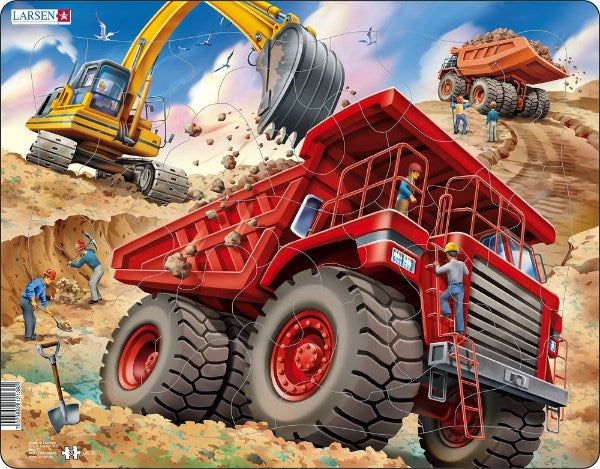 Larsen Maxi Puzzle Giant Dump Truck - 33 pieces (7765297955042)