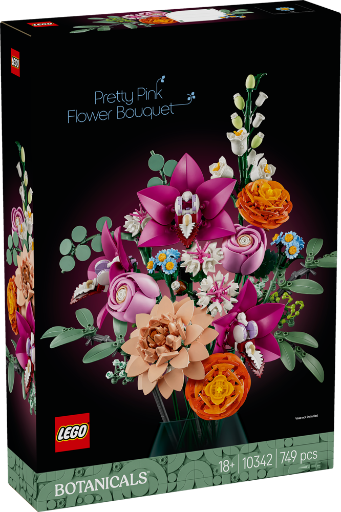 LEGO Botanicals Pretty Pink Flower Bouquet 10342 (8776116044002)
