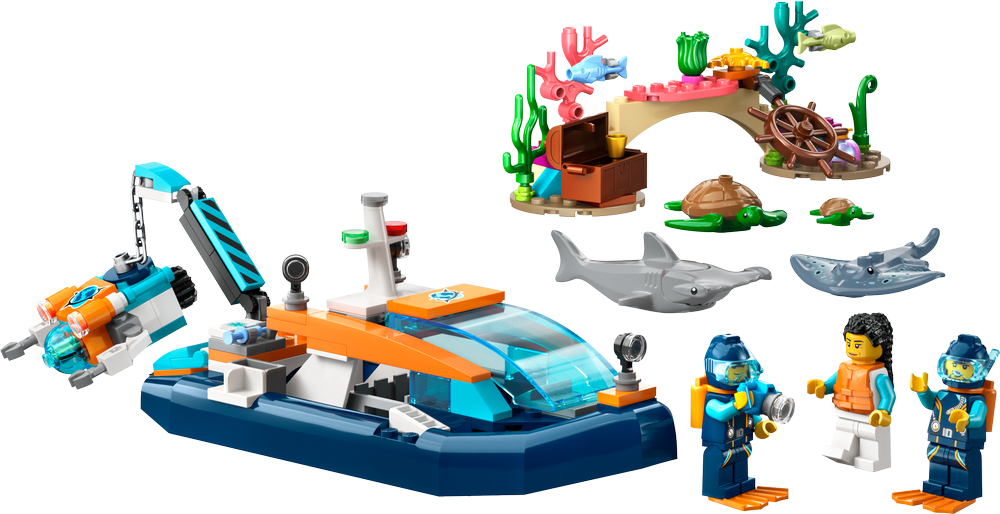 LEGO CITY Explorer Diving Boat 60377 (8099088367842)