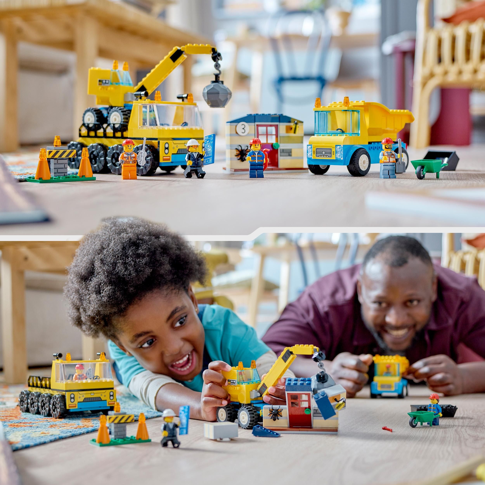 LEGO CITY Construction Trucks and Wrecking Ball Crane 60391 (8099088466146)
