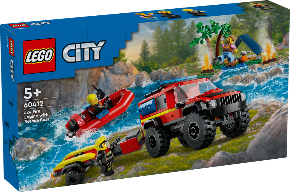 LEGO CITY 4x4 Fire Truck with Rescue Boat 60412 (8266674340066)