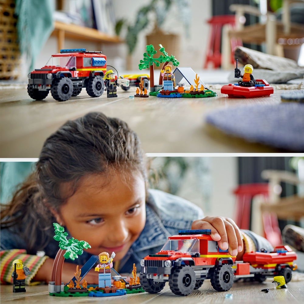 LEGO CITY 4x4 Fire Truck with Rescue Boat 60412 (8266674340066)