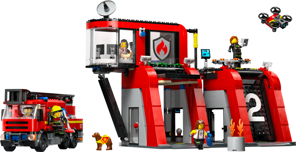 LEGO CITY Fire Station with Fire Truck 60414 (8266674471138)