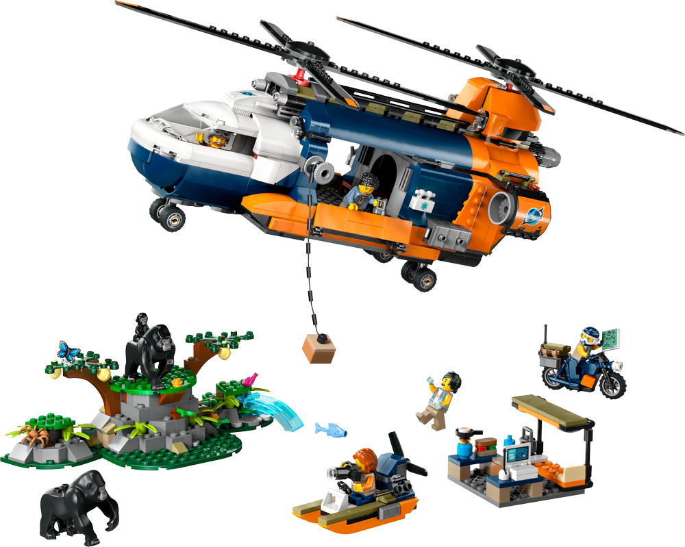 LEGO City Jungle Explorer Helicopter at Base Camp 60437 (8537447923938)