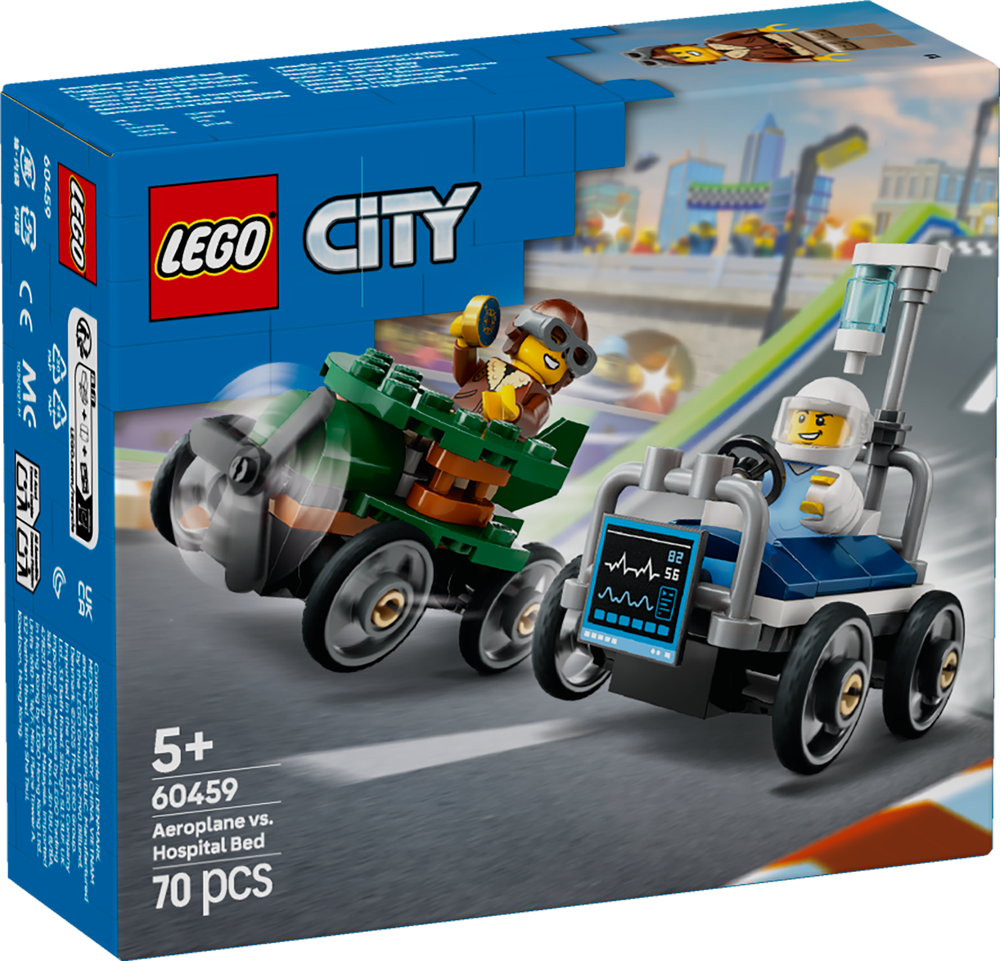 LEGO CITY Airplane vs. Hospital Bed Race Car Pack 60459 (8776116207842)