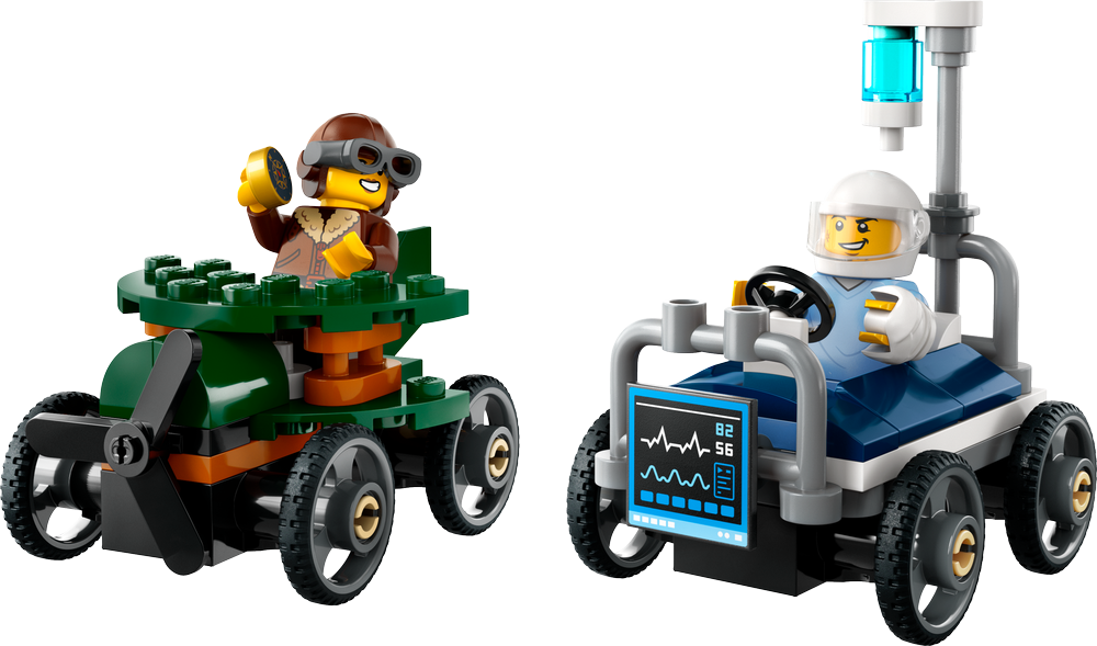 LEGO CITY Airplane vs. Hospital Bed Race Car Pack 60459 (8776116207842)