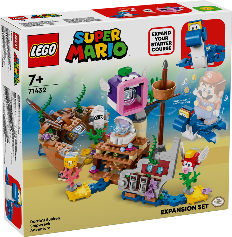 LEGO Super Mario Dorrie's Sunken Shipwreck Adventure Expansion Set 71432 (8266787651810)