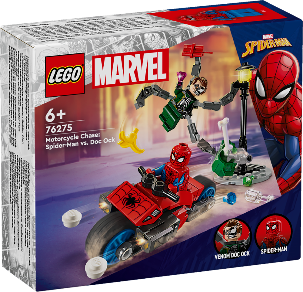 LEGO Super Heroes Marvel Motorcycle Chase: Spider-Man vs. Doc Ock 76275 (8266677289186)