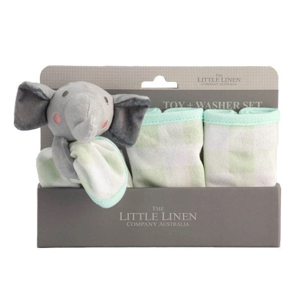 Little Linen Co. Washer and Toy Set - Elephant Star (8003597107426)