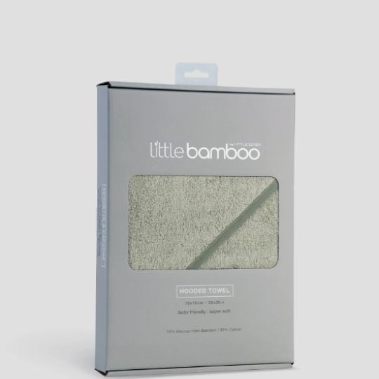 Little Linen Little Bamboo Hooded Towel Bayleaf (8266186129634)