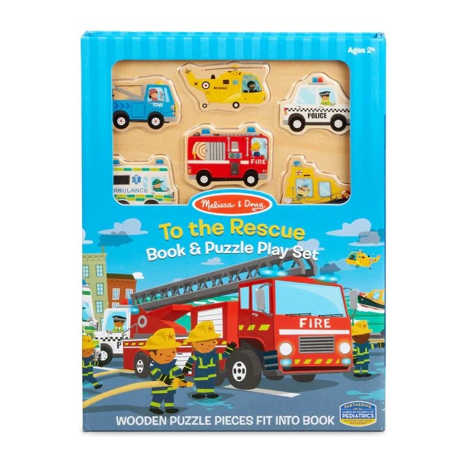 Melissa and Doug Book & Puzzle Play Set: To the Rescue (8239143583970)