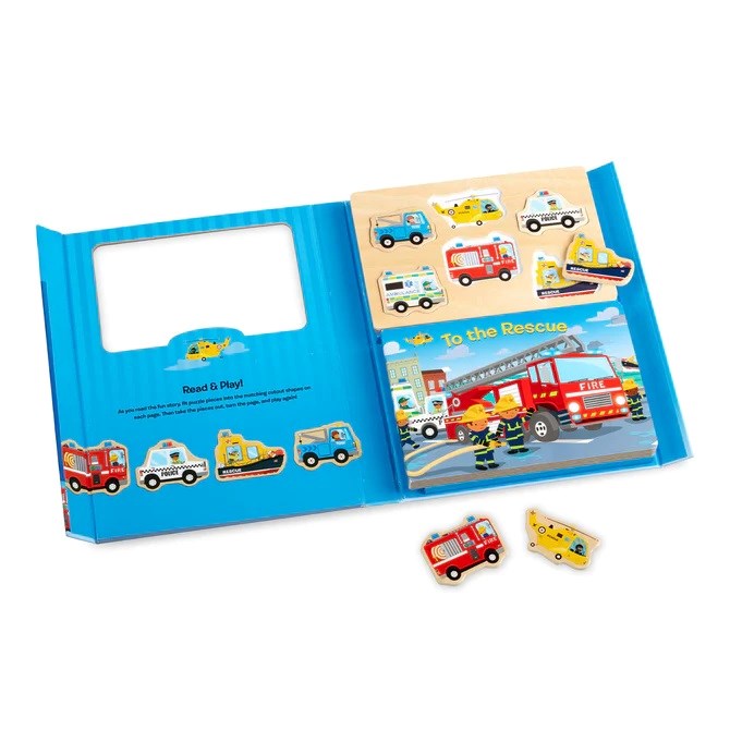 Melissa and Doug Book & Puzzle Play Set: To the Rescue (8239143583970)