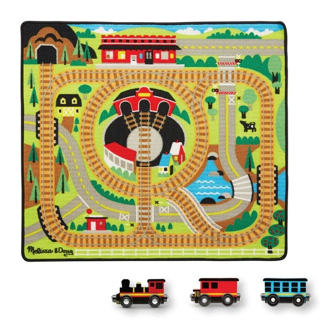 Melissa and Doug Round the Rails Train Rug (8239150268642)